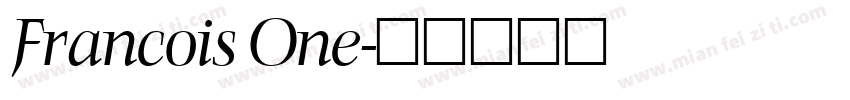 Francois One字体转换